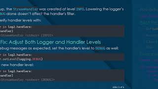 Details Fixing Python logging Levels: Why Changing Logger Level Doesn’t Show DEBUG Messages Update