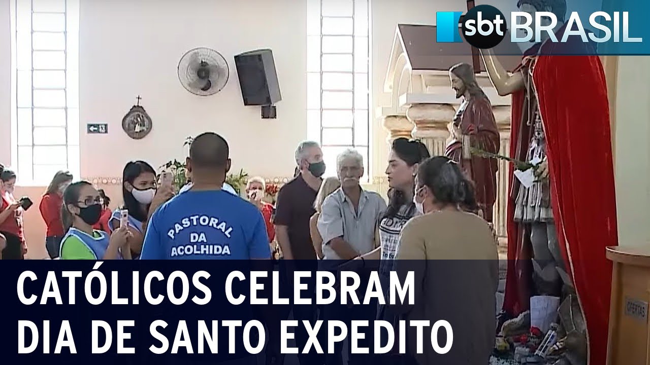 Católicos celebram dia de Santo Expedito | SBT Brasil (19/04/22)