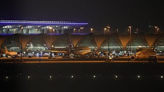 Bangkok suvarnabhumi Airport with ATC Emirates A380, Korean Air A380 Qatar A380