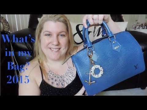 Louis Vuitton Speedy 25 Epi Blue Satchel Handbag