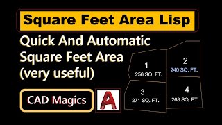 Autocad Area Text Lisp for Square Feet (Free Download)