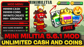 Mini Militia Mod Menu v5.6.1 - Unlimited Cash & Coins | Mini Militia Hack Mod Download link 2025