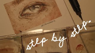 diy watercolor paint with eyeshadow 5