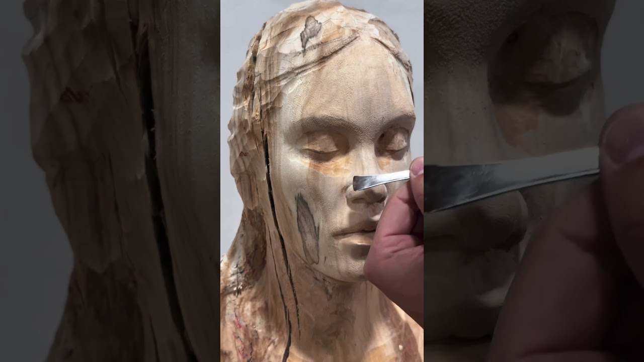 Carving A Female Bust in Wood