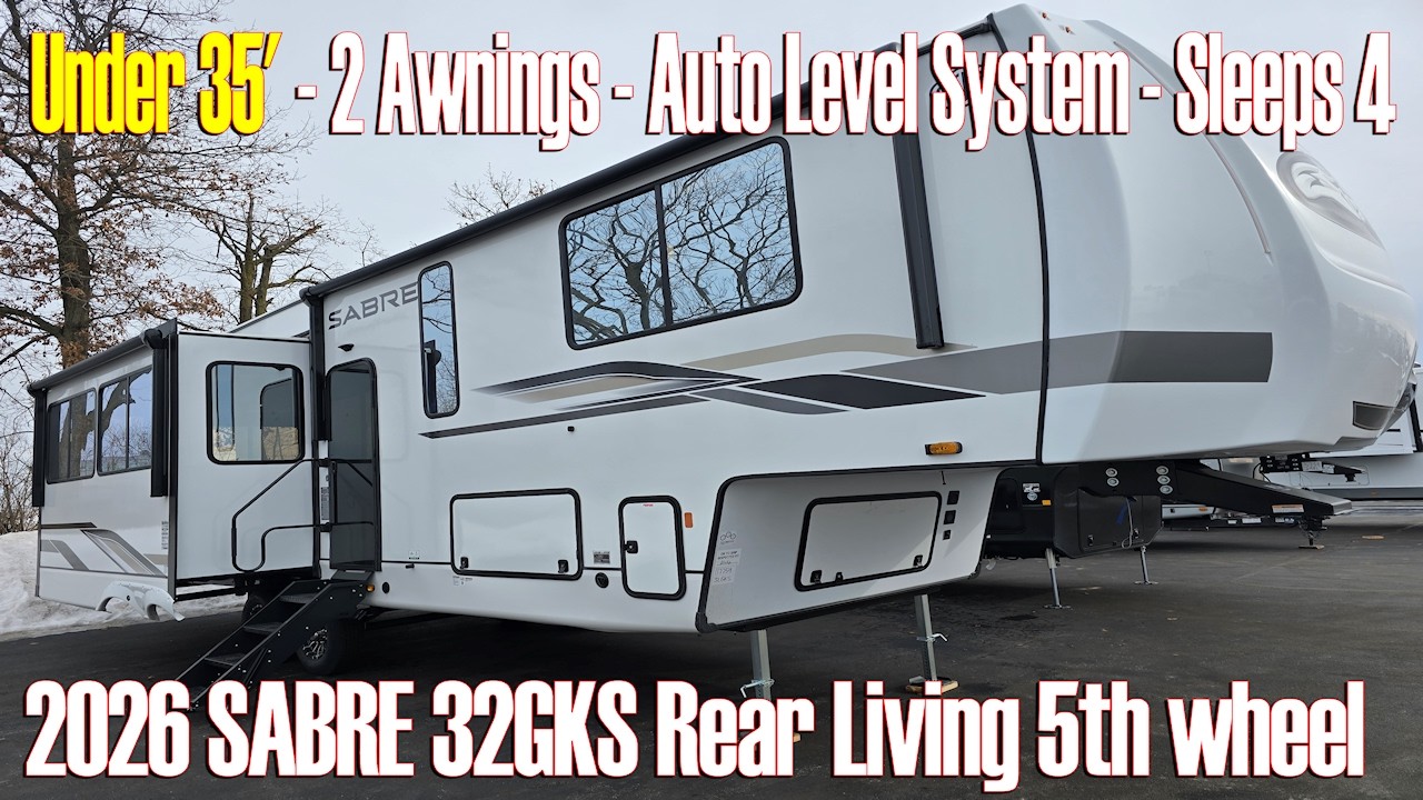 2026 Sabre 32GKS Rear Living Room Fifth Wheel by Forestriver RVs at Couchs RV Nation - AllAboutRVs