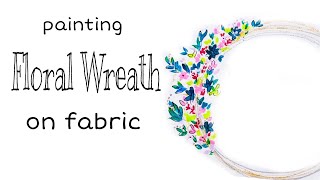 Floral Wreath with Fabric Paints & textile Outliners | Project 3| Lesson 26 by Fabric Painting Coach 221 views 1 year ago 7 minutes, 17 seconds