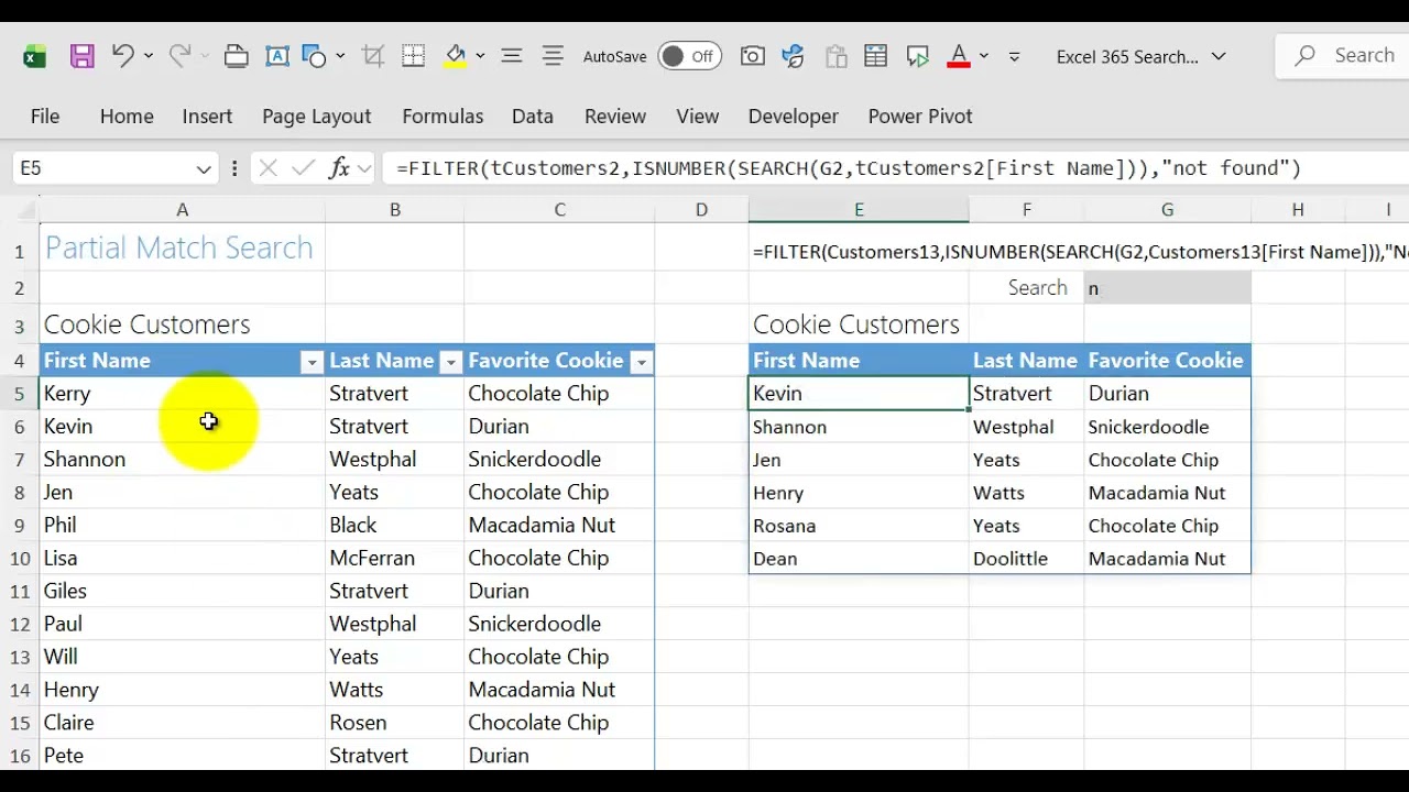 How to create a Search Box using FILTER