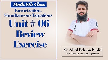 Review Exercise 6 Class 8 @educationuptoclass12