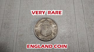 1/2 Crown Elizabeth 2 England Coin of 1960 #halfcrown #crown #elizabeth #england #1960 #british