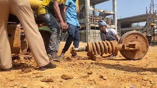 Restoration of Catiapilar (320C) Excavator Truck's Adjuster  Recoil Spring by Machine.