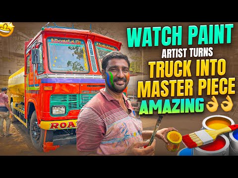 PAINT Artist TURNs Ordinary TRUCK into STUNNING Masterpiece! #viral #trending #art #paint #graffiti