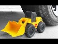 Experiment: Wheel Car VS BullDozer Vehicle Car Toy. Crushing Crunchy &amp; Soft Things by Car!