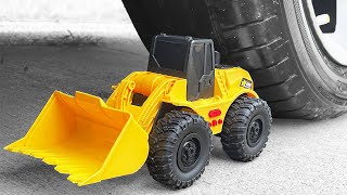 Experiment: Wheel Car VS BullDozer Vehicle Car Toy. Crushing Crunchy &amp; Soft Things by Car!