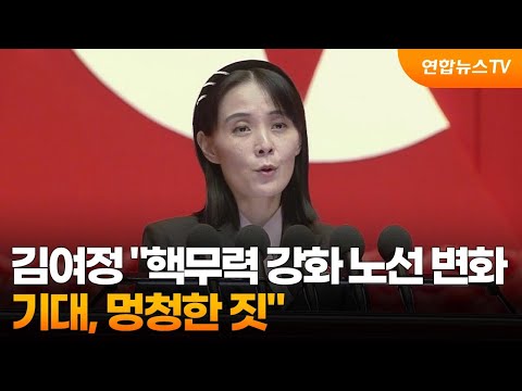 김여정 &amp;quot;핵무력 강화 노선 변화 기대, 멍청한 짓&amp;quot; / 연합뉴스TV (YonhapnewsTV)