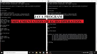 Implementation of echo operation | Client and Server Echo program