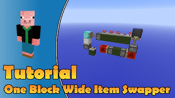 One Block Wide Item Swapper! - Full Redstone Tutorial - Works In Minecraft 1.7 to 1.9!
