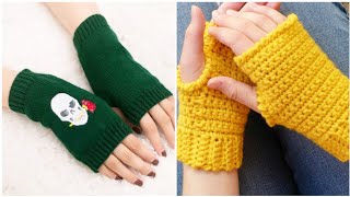 Most trendy and stylish women crochet fingerless gloves patterns