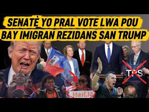 TRUMP PAKA BLOKE LWA KONGRÈ PRAL VOTE POU BAY IMIGRAN REZIDANS NAN PLAS TPS #haitianpublicmedia