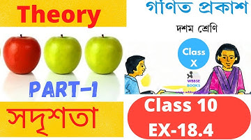 Similarity Class 10 | সদৃশতা দশম শ্রেণী | kose dekhi-18.4 | Theory |WBBSE Madhymik Math in Bengali|
