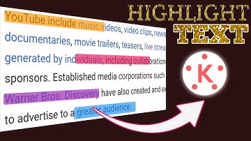 How to Highlight Text on Video with KineMaster || KineMaster full Tutorial