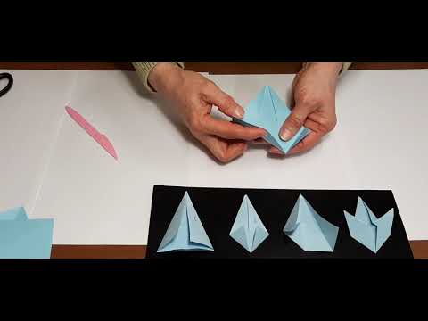 Подснежники модульное оригами