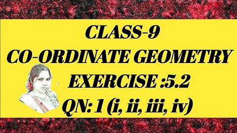 TN(samacheer) 9 th std maths/Unit - 5/Co-ordinate Geometry /Exercise :5.2 /Qn:1 (i, ii, iii, iv)