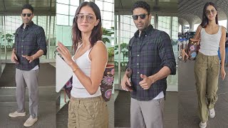 Aditya Roy Kapoor & Ananya Pandey at Mumbai Airport 😍📸✈️