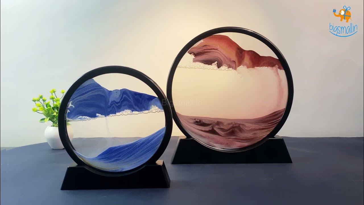 Moving Sand Art Picture Round/rectangular Glass 3d Deep Sea - Temu