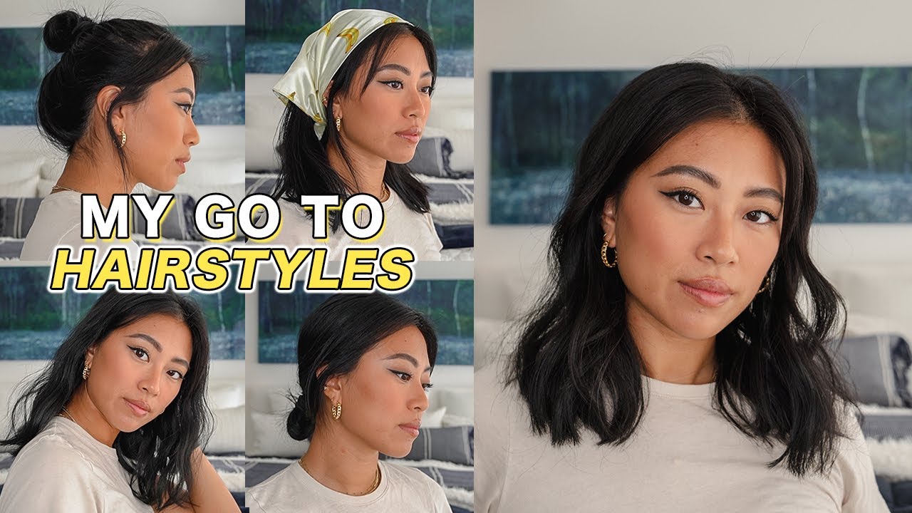 Favorite Ways To Style Medium Short Hair (SUPER EASY) | With / Without Heat  - YouTube