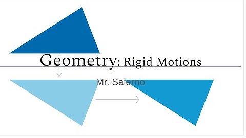Geometry: Rigid Motions