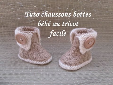 Les Tutos De Fadinou Tuto Chausson Bebe Bottes A Boutons Au Tricot