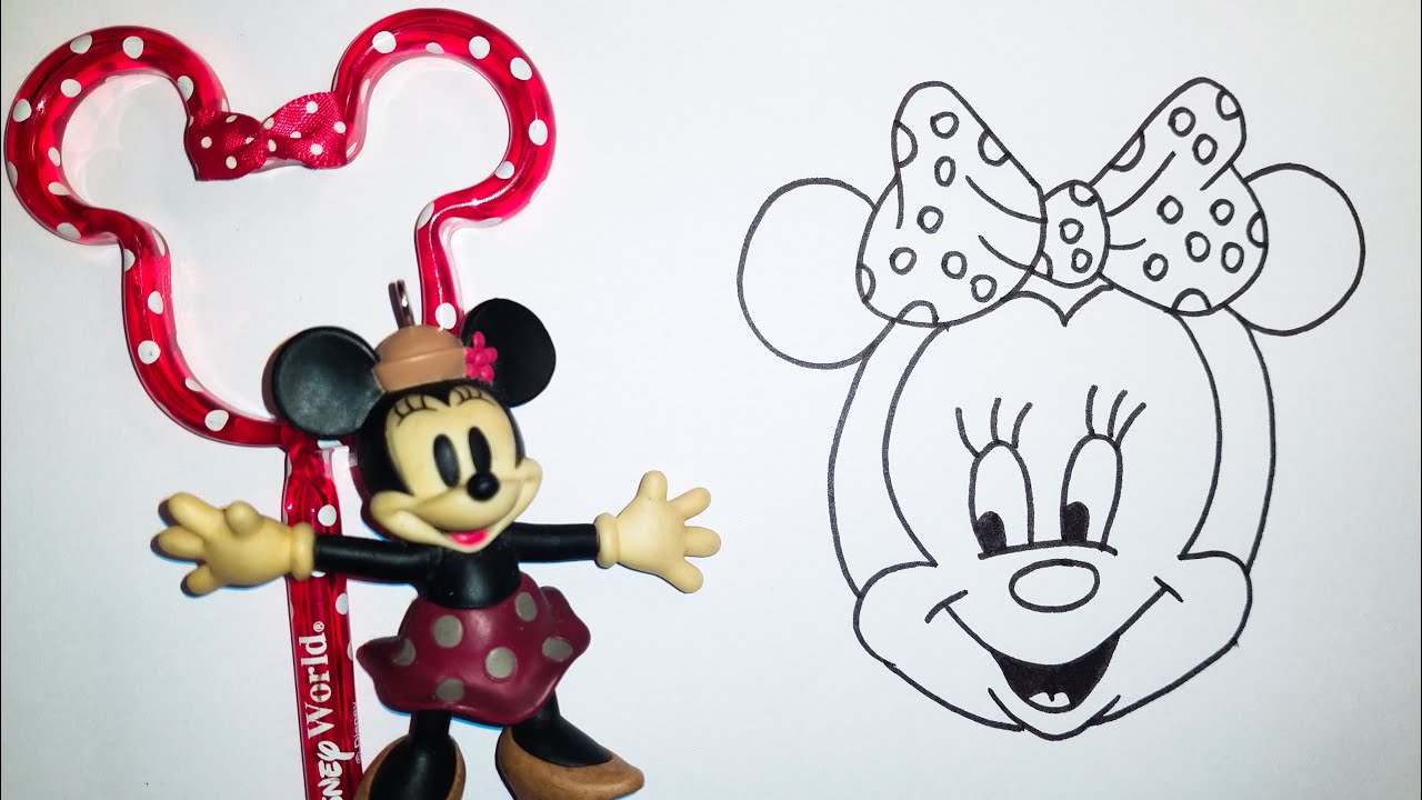 Como Dibujar La Cara De Minnie Mouse Facil Y Rapido Paso A Paso Luli Draws Youtube