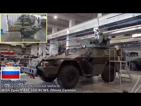 Russia's Vystrel 4x4 armored vehicle will carry the Epoch BM-30D RCWS Turret