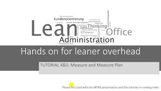 Lean Administration - hands on process redesign, Tutorial 4+5/6