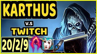 AHAHACIK (KARTHUS) vs TWITCH - 20/2/9 KDA JUNGLE CHALLENGER GAMEPLAY - EUW