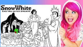 Coloring Snow White, Seven Dwarfs, Evil Queen & Witch Disney Coloring Pages | Prismacolor Markers