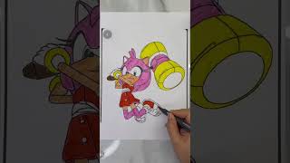 Amy Rose Sonic X Coloring page Amy Rose Superhero Drawing