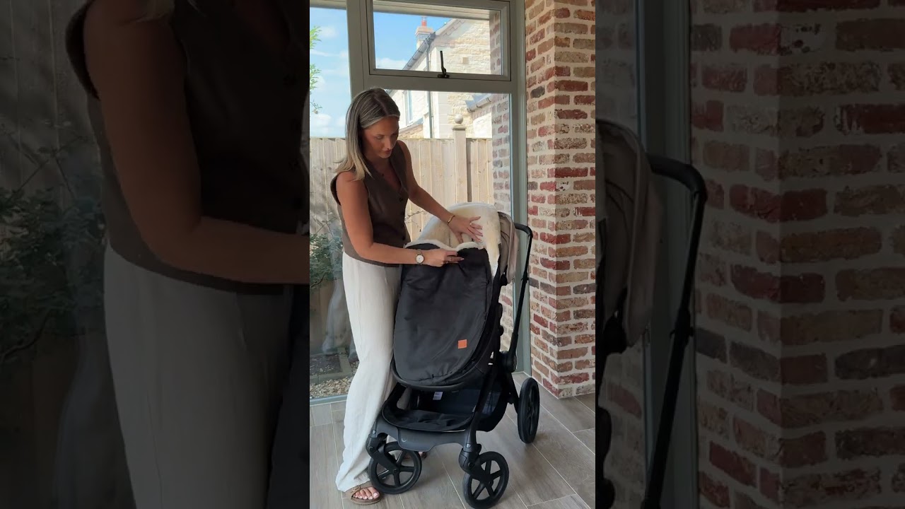 Fit a sheepskin footmuff in the Bugaboo Fox 5 Pram    