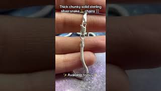 Sterling silver snake chain #silverchain  #jewellerydesign #jewelry