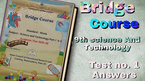 9th std Science and technology Bridge Course Test No.1 Answer |