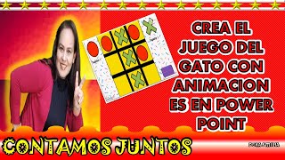 CREA EL JUEGO DEL GATO CON ANIMACIONES EN POWER POINT - YouTube