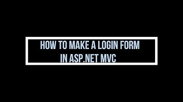 HOW TO MAKE A USER LOGIN FORM IN ASP.NET MVC VERY EASY