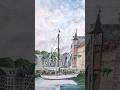 2. Honfleur (vue2), 2008, par @DemMarjorie #dessin #peinture #travel #normandie #france