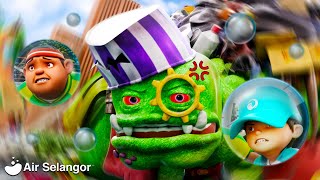 BoBoiBoy tumpaskan Rasaksa Sampah dengan PAUS AIR! | Monsta x Air Selangor