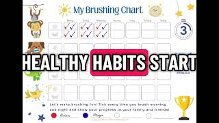 Brushing Chart #dentist #teethbrushing #backtoschool 