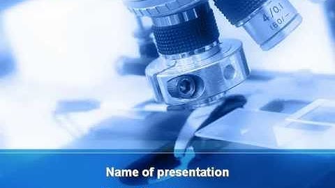 Objective Slide Of Microscope PowerPoint Template by PoweredTemplate.com