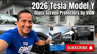 Installing VION Glass Screen Protectors for 2026 Model Y Juniper