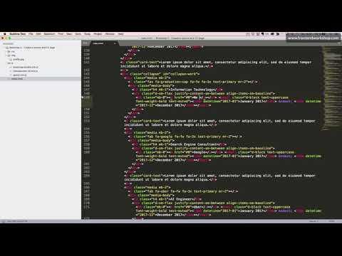 Bootstrap 4: Create a resume and CV page – Card – Education