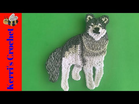 Crochet Wolf Tutorial – Crochet Applique Tutorial