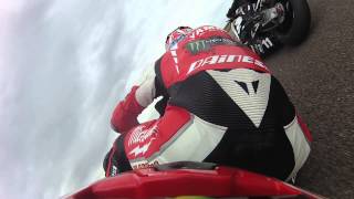 Onboard with Josh Waters for his crash at Thruxton MCE BSB